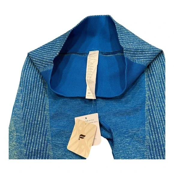 Fabletics High Waisted Seamless Shorts Women's Size M Workout‎ Activewear Blue - Picture 6 of 10